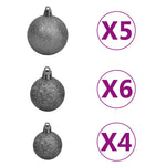 HKH Árvore Natal Artificial Pré-Iluminada com Bolas - Verde