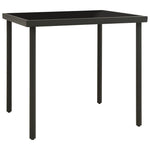 HKH 3 Pcs Conjunto de Jantar para Exterior Aço - Preto