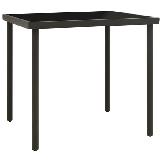HKH 3 Pcs Conjunto de Jantar para Exterior Aço - Preto