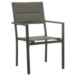 HKH 3 Pcs Conjunto de Jantar para Exterior Aço - Preto