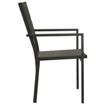 HKH 3 Pcs Conjunto de Jantar para Exterior Aço - Preto