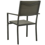 HKH 3 Pcs Conjunto de Jantar para Exterior Aço - Preto