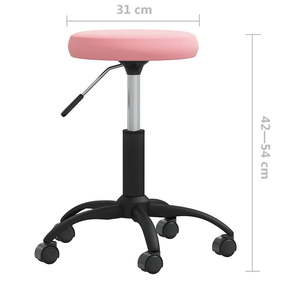 HKH Cadeira de Escritório Giratória em Veludo - Rosa
