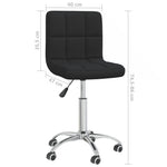 Silla de oficina giratoria HKH de tela - Negro