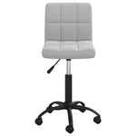 HKH Silla de Oficina Giratoria de Terciopelo - Gris Claro