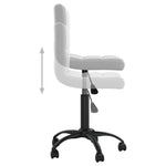 HKH Silla de Oficina Giratoria de Terciopelo - Gris Claro