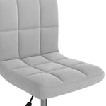 HKH Silla de Oficina Giratoria de Terciopelo - Gris Claro