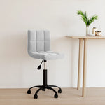 HKH Silla de Oficina Giratoria de Terciopelo - Gris Claro