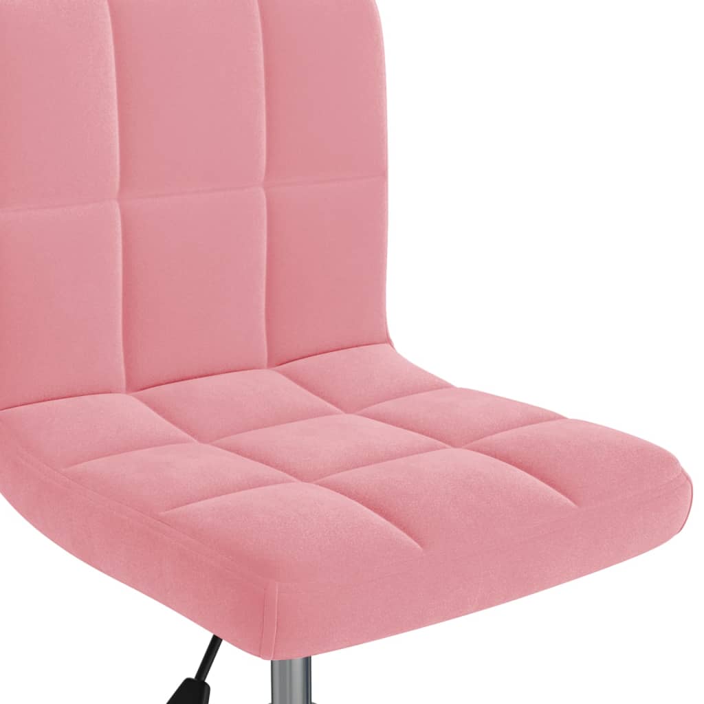 HKH Cadeira de Escritório Giratória em Veludo - Rosa