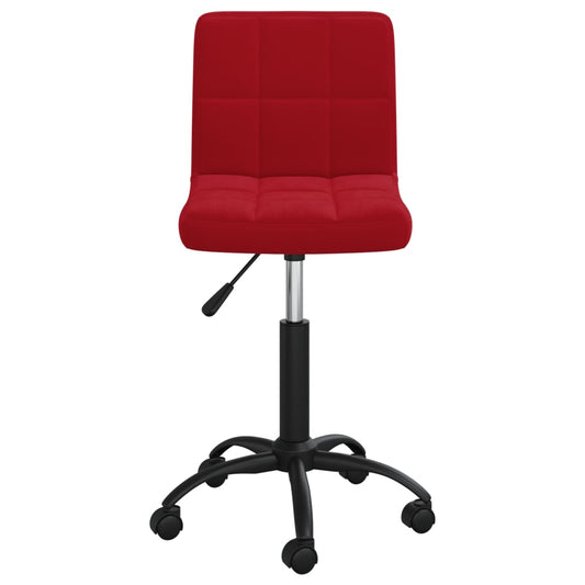 HKH Cadeira de Escritório Giratória em Veludo - Vermelho Tinto