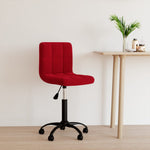 Sillón de oficina giratorio de terciopelo HKH - Rojo vino