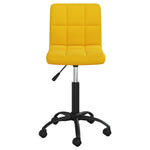 Silla de Oficina Giratoria de Terciopelo HKH - Amarillo mostaza