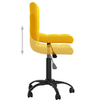 Silla de Oficina Giratoria de Terciopelo HKH - Amarillo mostaza