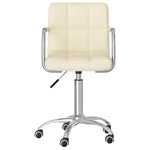 Silla de oficina giratoria HKH de tela - Crema