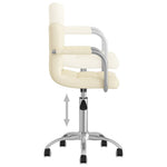 Silla de oficina giratoria HKH de tela - Crema