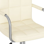 Silla de oficina giratoria HKH de tela - Crema