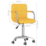 HKH Silla de Oficina Giratoria de Tela - Amarillo mostaza