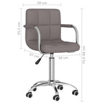 Silla de oficina giratoria HKH de tela - Gris topo