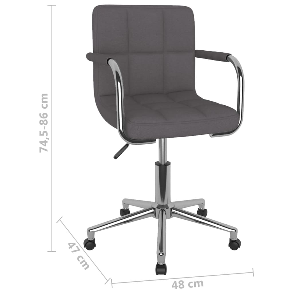 Silla de oficina giratoria HKH de tela - Gris topo
