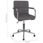 Silla de oficina giratoria HKH de tela - Gris topo