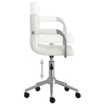 Silla de oficina giratoria de polipiel HKH - Blanca
