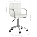 Silla de oficina giratoria de polipiel HKH - Blanca
