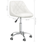 Silla de oficina giratoria de polipiel HKH - Blanca