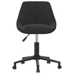 Silla de Oficina Giratoria HKH de Terciopelo - Negro