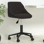 Silla de Oficina Giratoria HKH de Terciopelo - Negro