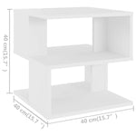 HKH Mesa de Apoio em Derivados de Madeira - Branco