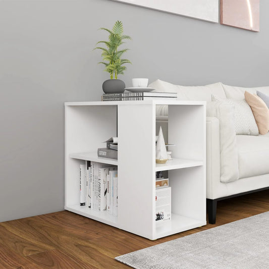 Mueble auxiliar de madera procesada HKH de 60 x 30 x 50 cm - Blanco