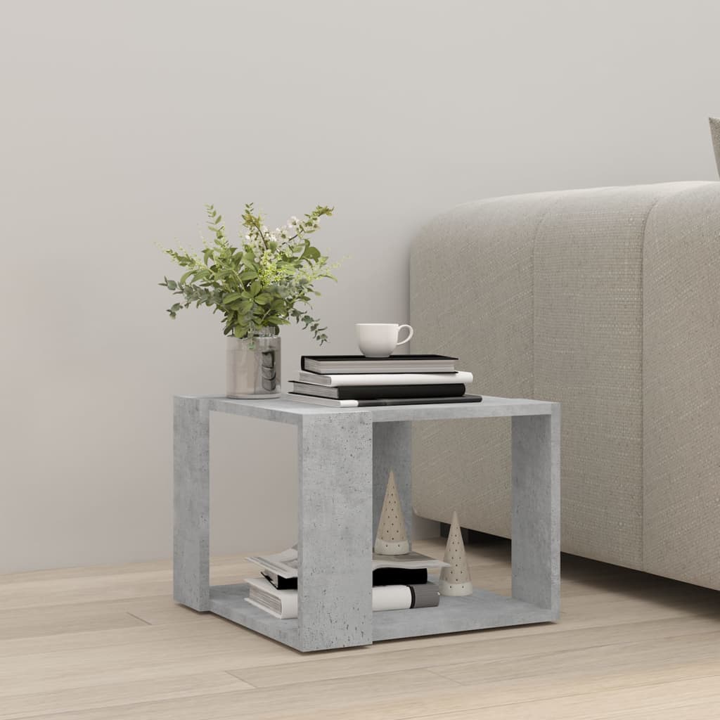 HKH Mesa de centro gris cemento en madera manufacturada