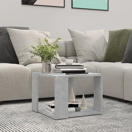 HKH Mesa de centro gris cemento en madera manufacturada