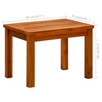 HKH Mesa de Centro Para Jardín Madera de Acacia Maciza - Marrón