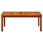 HKH Mesa de Centro Para Jardín Madera de Acacia Maciza - Marrón