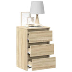 HKH Conjunto de 2 Mesas de Cabeceira em Derivados de Madeira Sonoma em Carvalho