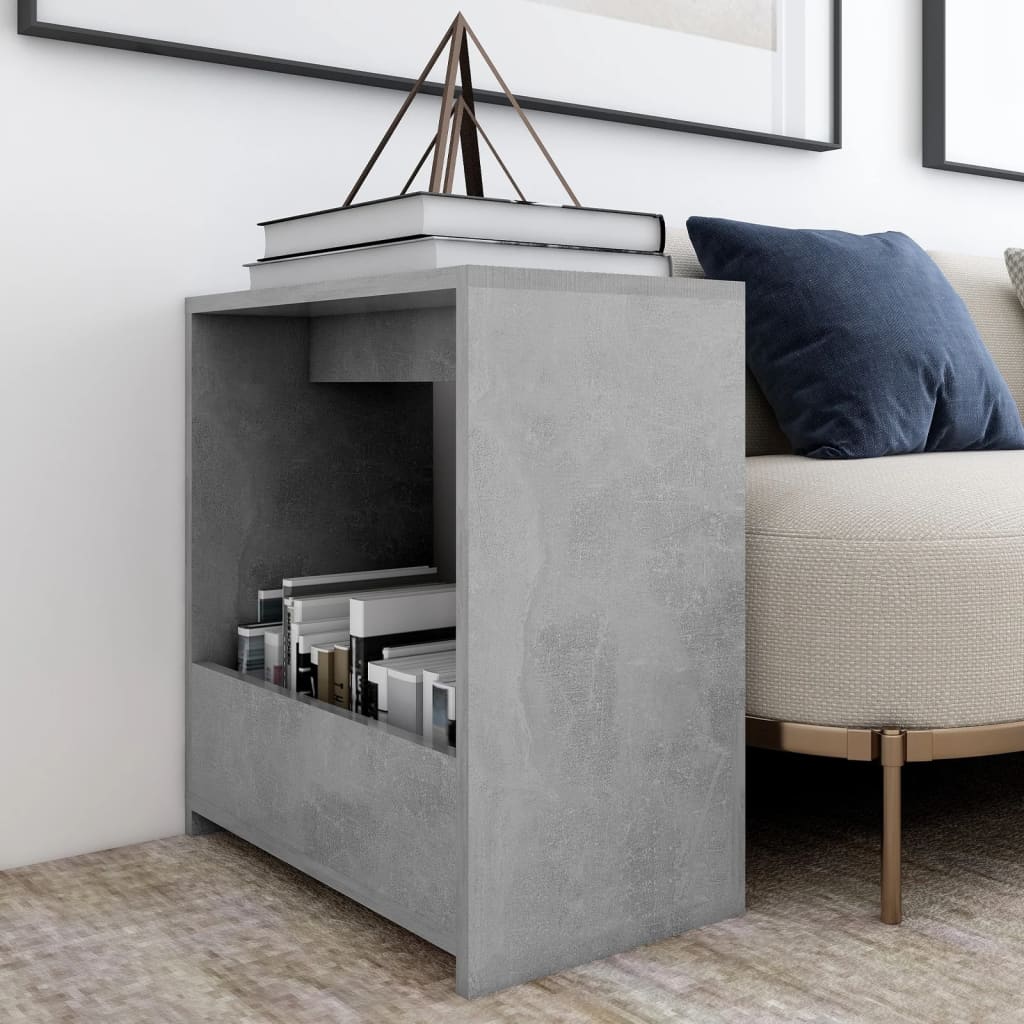 HKH Mesa Auxiliar de Cemento de Derivados de Madera - Gris