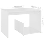 HKH Mesa de Apoio em Derivados de Madeira - Branco