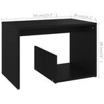 HKH Mesa de Apoio em Derivados de Madeira - Preto