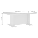 HKH Mesa de Centro em Derivados de em Madeira - Branco