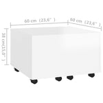 HKH Mesa de Centro em Derivados de em Madeira - Branco
