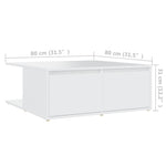 HKH Mesa de Centro em Derivados de em Madeira - Branco