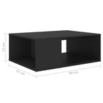 HKH Mesa de Centro em Derivados de em Madeira - Preto