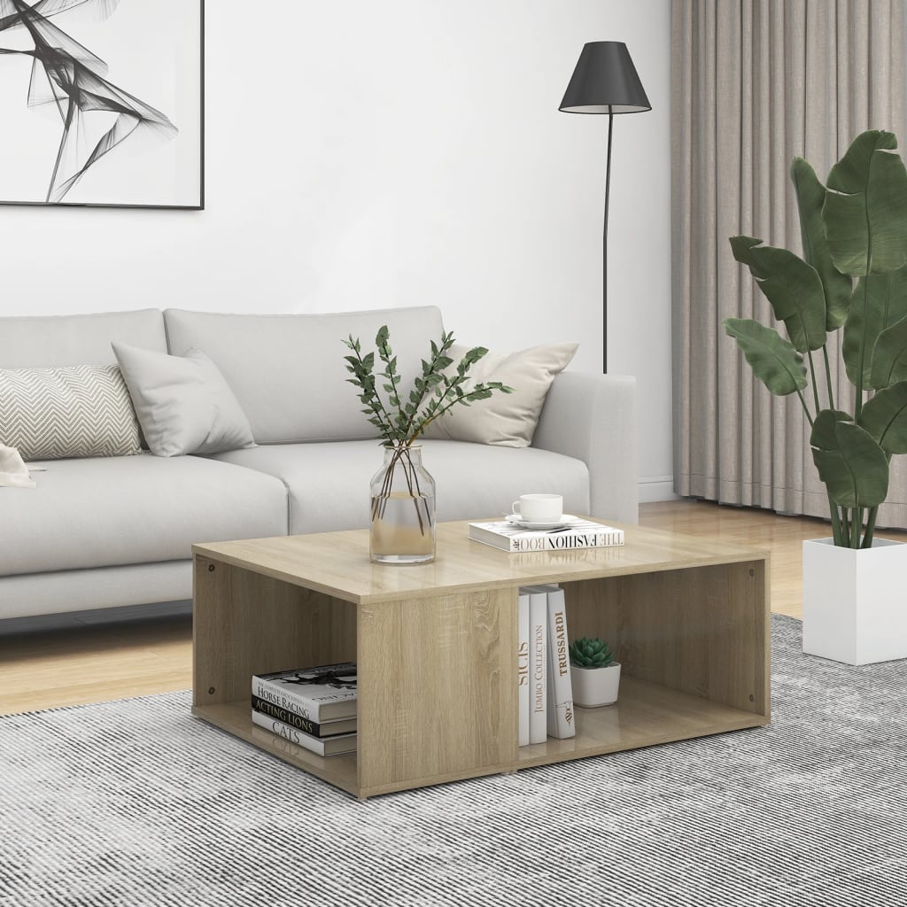 Mesa de centro HKH en aglomerado de madera de roble Sonoma