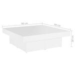 HKH Mesa de Centro em Derivados de em Madeira - Branco
