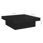 HKH Mesa de Centro em Derivados de em Madeira - Preto