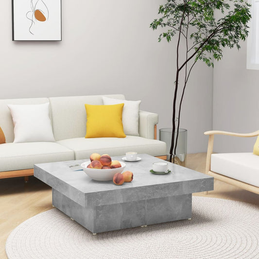 Mesa de centro HKH en derivados de madera y cemento - Gris