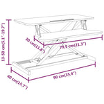 HKH Mesa Trabalho Ajustável X(13-50)cm Derivados Madeira/aço