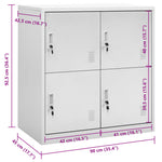 Taquilla de acero HKH - Claro - 90x45x92,5 cm - Gris