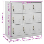 Taquilla de acero HKH - Claro - 90x45x92,5 cm - Gris